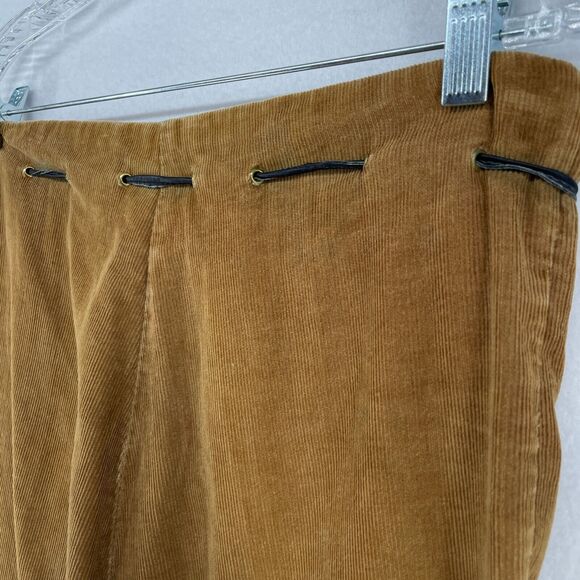 LIZ ROBERTS ROBERT ELLIOT Pants 3 4 Corduroy Tapered Paperbag Riding Brown VTG - Picture 6 of 16